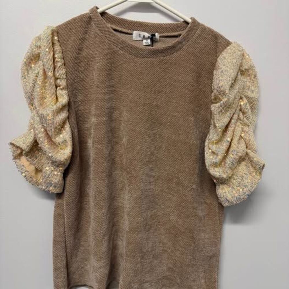 Women’s sequin blouse thml size small nwt